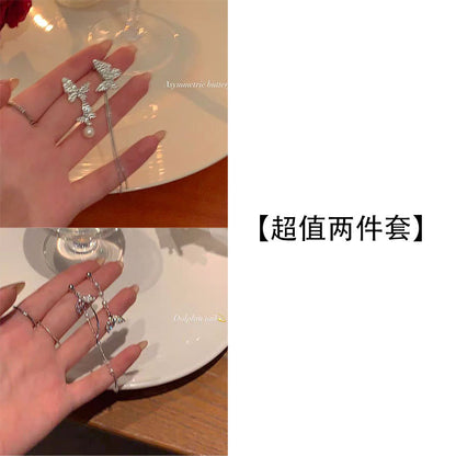 蝴蝶流蘇耳釘