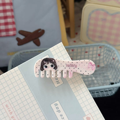 粉色卡通髮夾