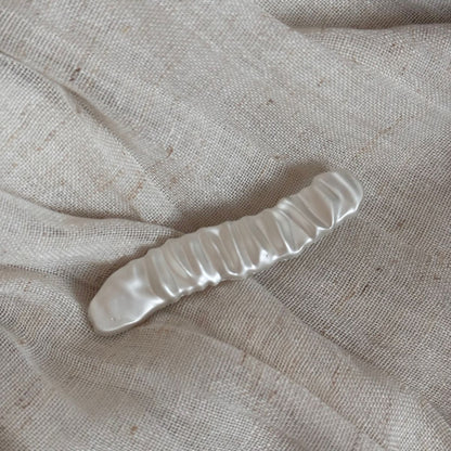 珍珠金屬波浪簡約髮夾