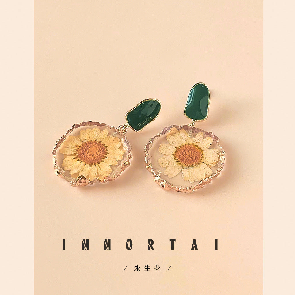 銀針雛菊耳環－商品主圖｜https://igowo.tw/