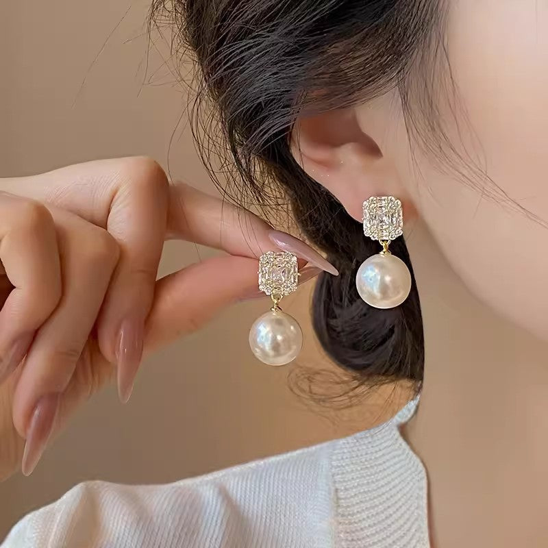S925珍珠垂墜復古耳環－細節特寫66｜https://igowo.tw/