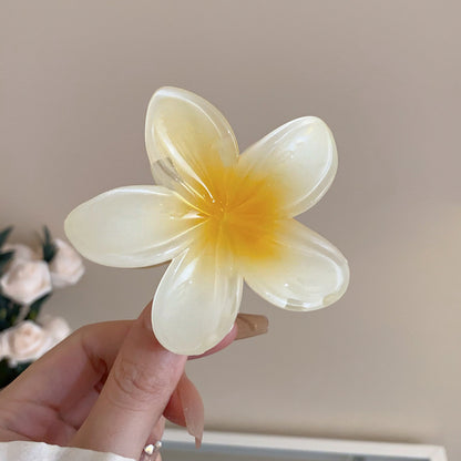 珍珠網紗花朵髮夾