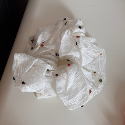 彩色波點大腸圈髮圈