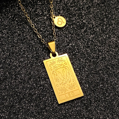 不鏽鋼方形復古項鍊－細節特寫8｜https://igowo.tw/