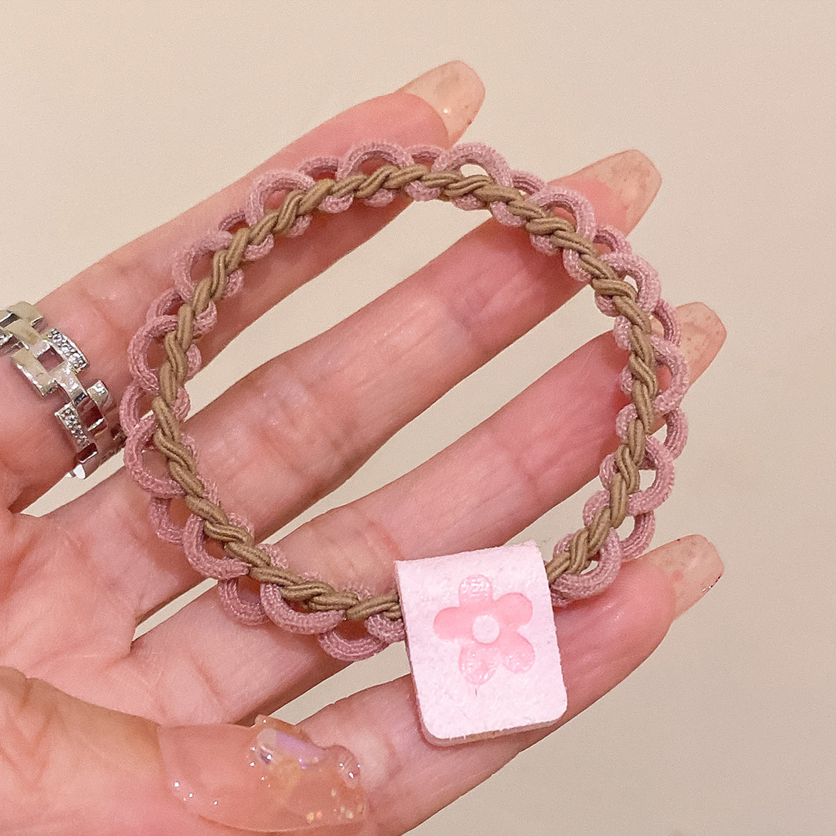 彩色編織髮圈