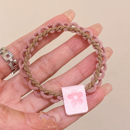 彩色編織髮圈