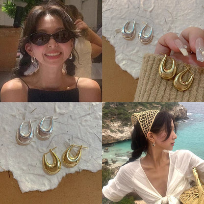 貓眼石銀針耳釘六件組－銀款細節｜https://igowo.tw/
