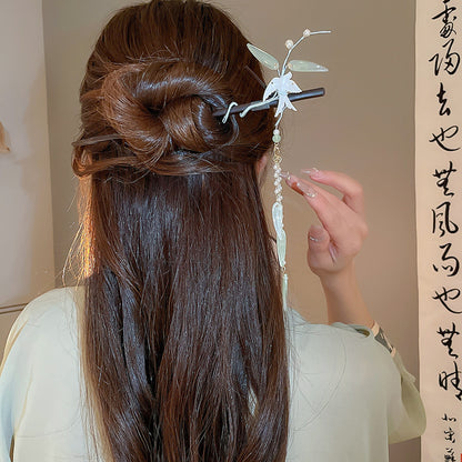 木質花朵復古簡約髮簪－細節特寫7｜https://igowo.tw/