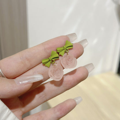蝴蝶結花朵耳環－細節特寫56｜https://igowo.tw/