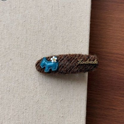 棕色小熊水滴髮夾