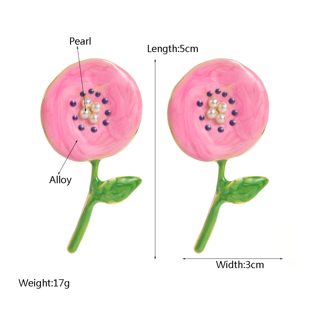 繽紛銀針太陽花耳環－黃色-花款實拍｜https://igowo.tw/