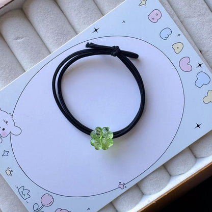 幸運草簡約髮圈