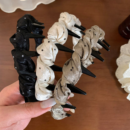 波點復古髮箍－商品主圖｜https://igowo.tw/