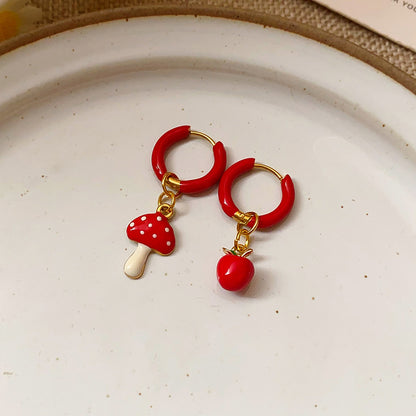 銀針滴油新年紅色珍珠耳環簡約時尚日常百搭耳釘輕奢高級感耳飾女