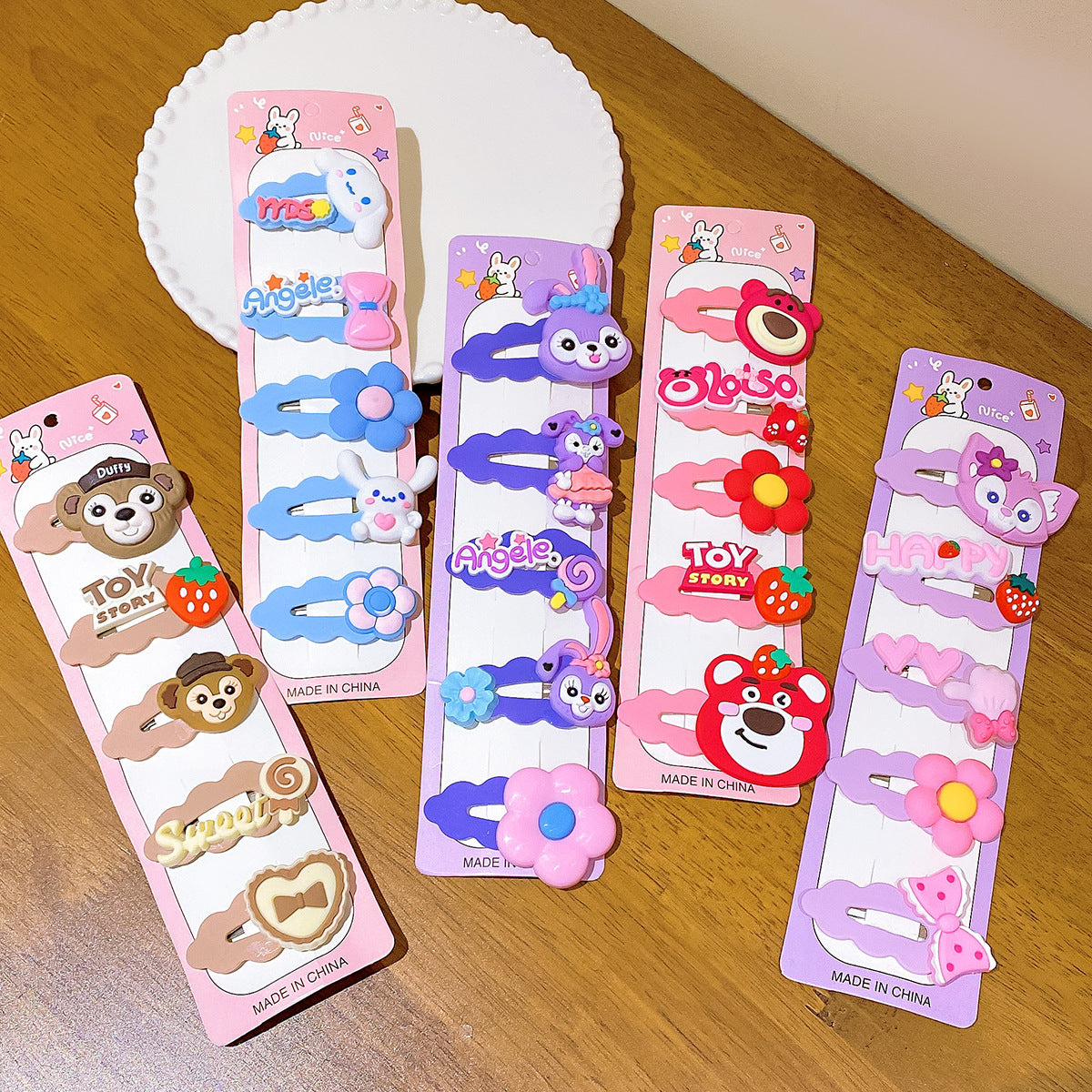 卡通髮夾套組－第二視角實拍｜https://igowo.tw/