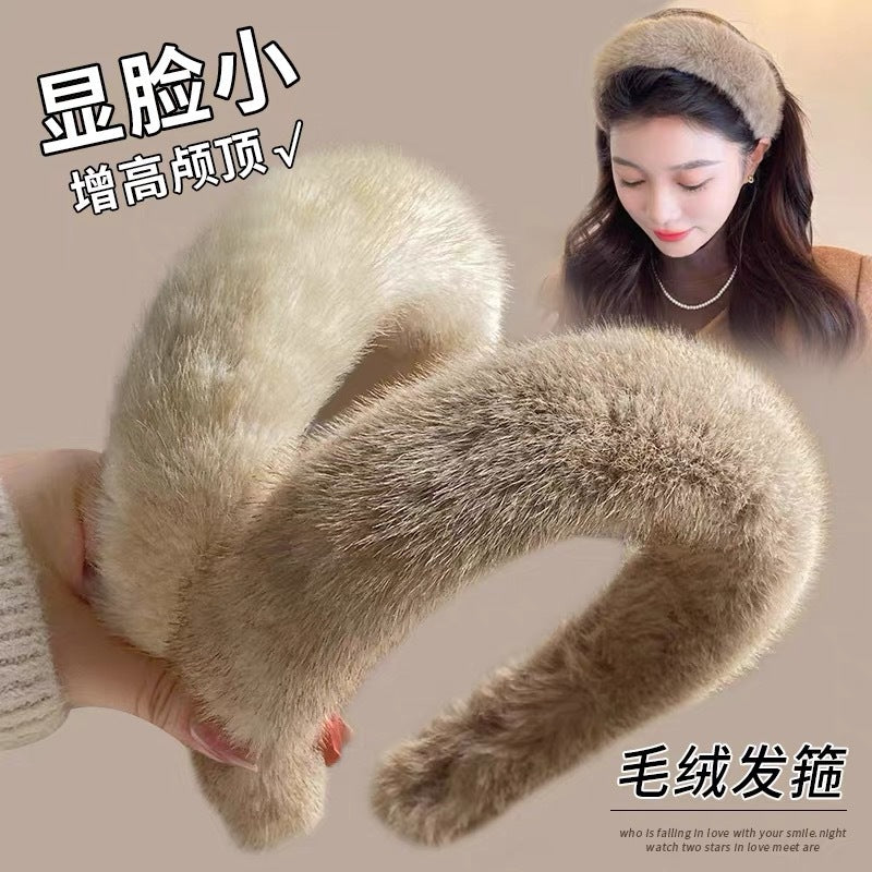 絨面寬版髮箍－商品主圖｜https://igowo.tw/