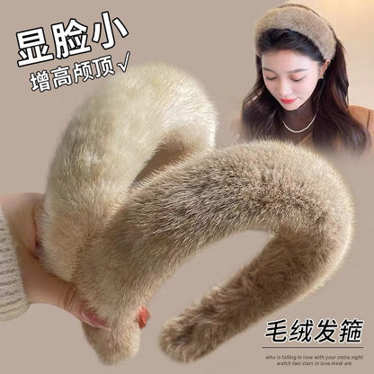 絨面寬版髮箍－商品主圖｜https://igowo.tw/