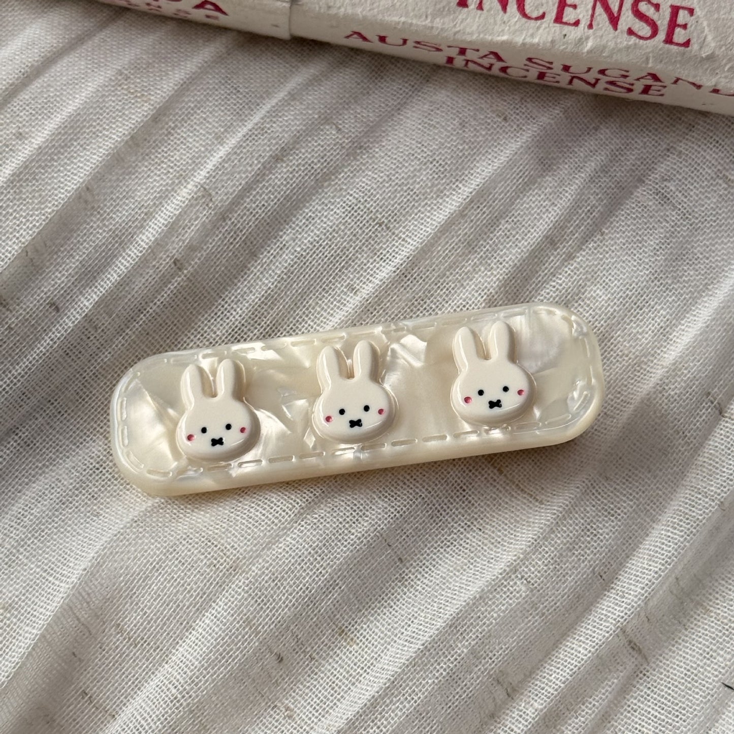 醋酸板材兔子方形髮夾