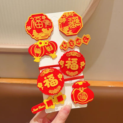 紅色簡約髮夾－細節特寫1｜https://igowo.tw/
