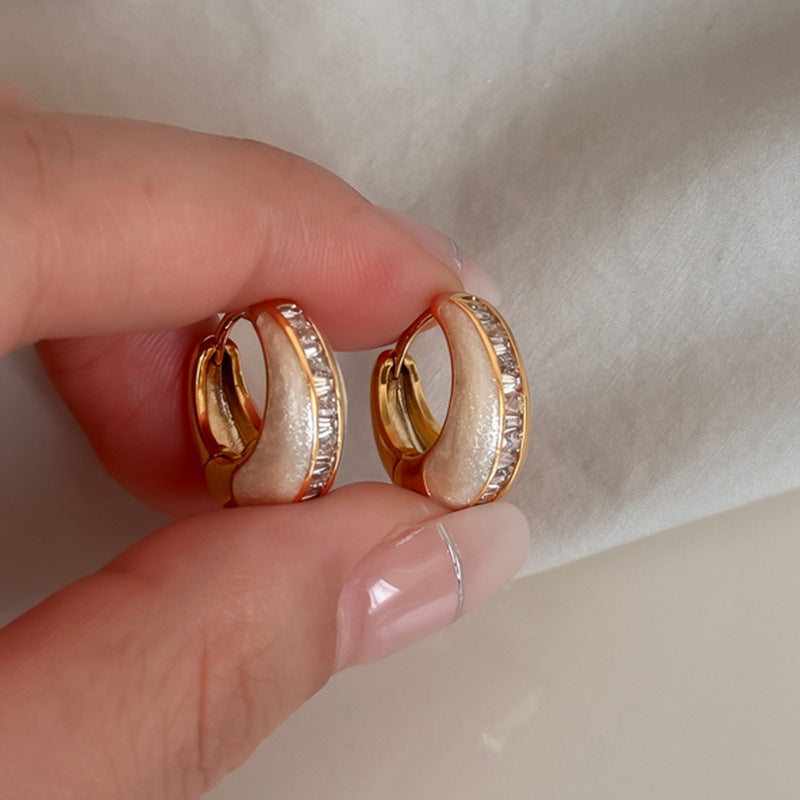 鋯石金屬復古耳扣－商品主圖｜https://igowo.tw/
