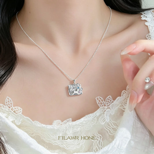 鋯石兔子微鑲項鍊－商品主圖｜https://igowo.tw/