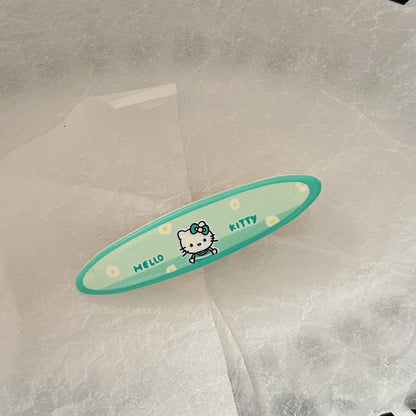 繽紛貓咪橢圓髮夾
