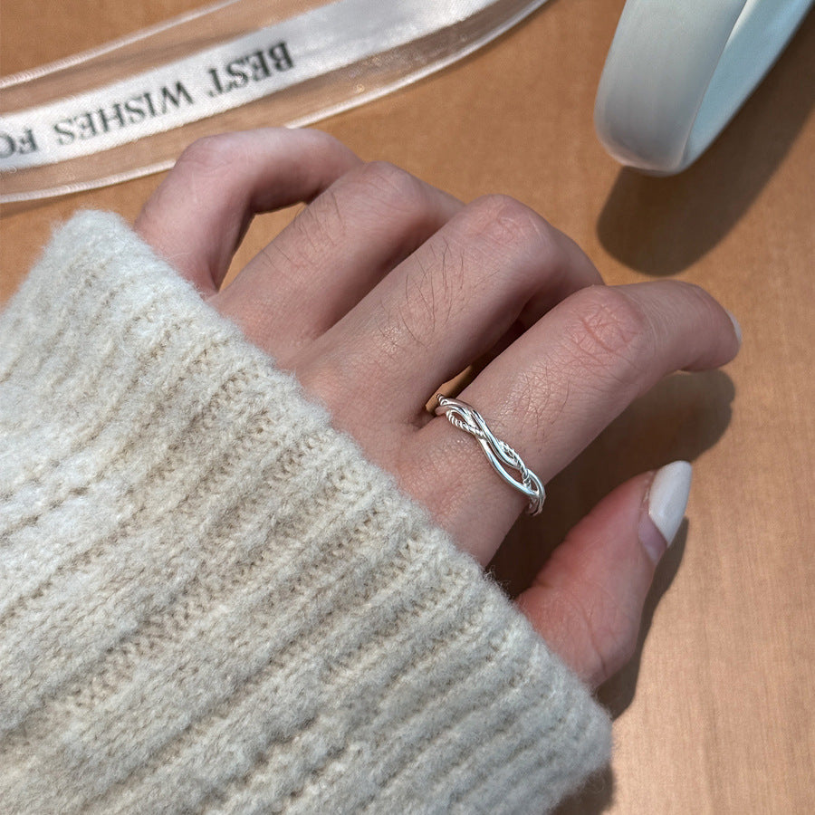 S925素圈可調式戒指－細節特寫32｜https://igowo.tw/