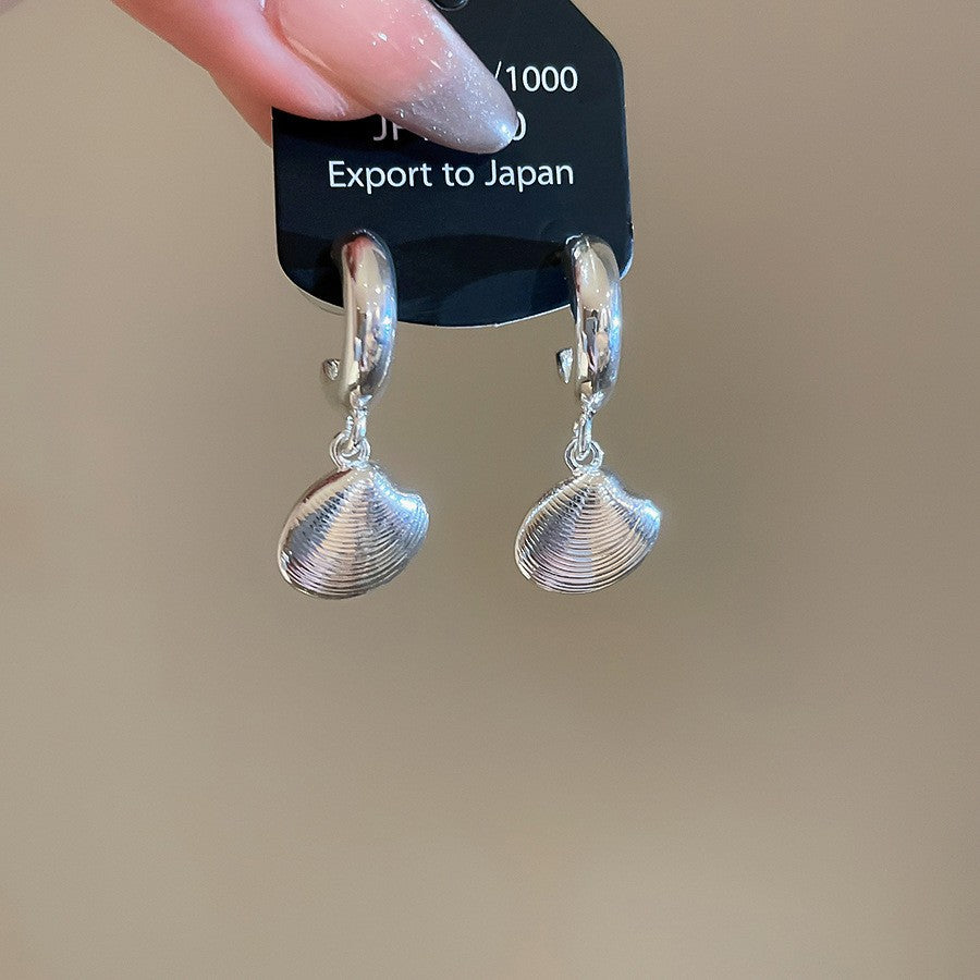 銀針超閃鋯石珍珠幾何圓形花朵耳環簡約個性耳釘小眾設計感耳飾女