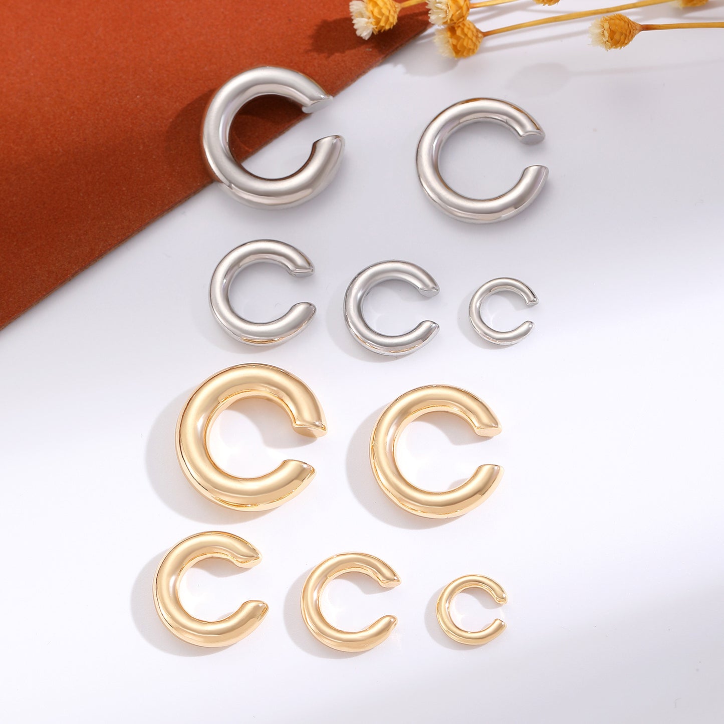 金屬C形免耳洞耳夾－細節特寫5｜https://igowo.tw/