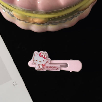 粉色壓克力貓咪髮夾
