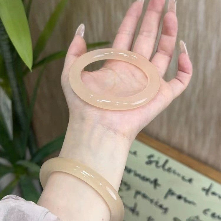 琉璃幾何圓形手鐲新中式時尚簡約百搭手環個性小眾設計感手飾批發