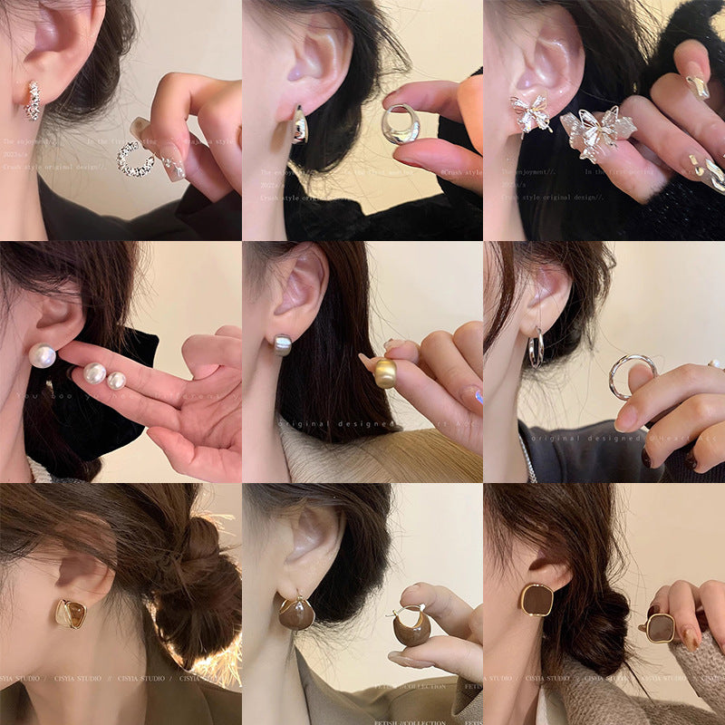 S925珍珠垂墜復古耳環－細節特寫1｜https://igowo.tw/