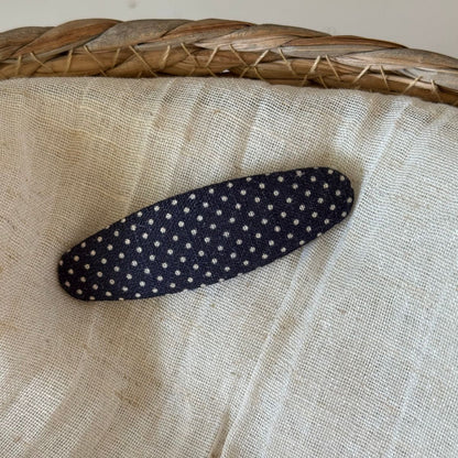 布面波點愛心復古髮夾
