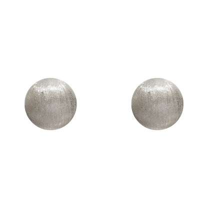金色金屬圓形拉絲耳釘
