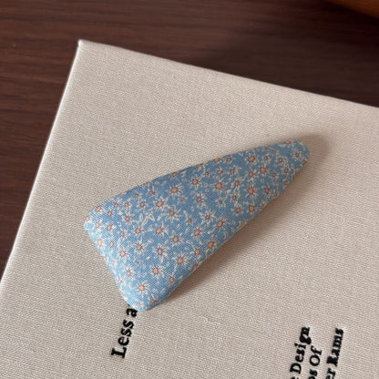 布面碎花三角形髮夾