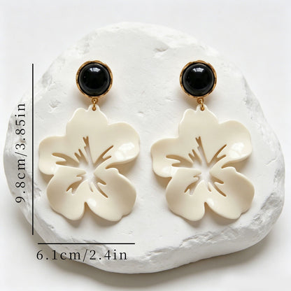 天然石花朵耳環－細節特寫2｜https://igowo.tw/