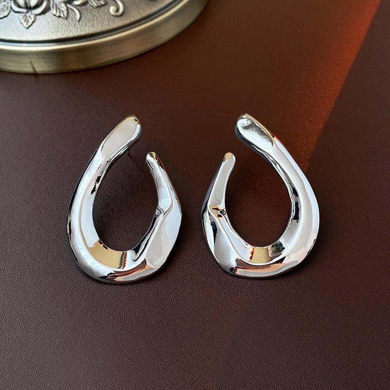 銀針簡約耳環－細節特寫73｜https://igowo.tw/