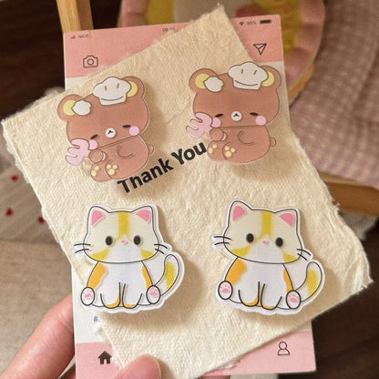 棕色小熊卡通髮夾－商品主圖｜https://igowo.tw/