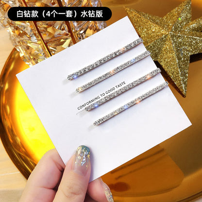 鋯石一字髮夾