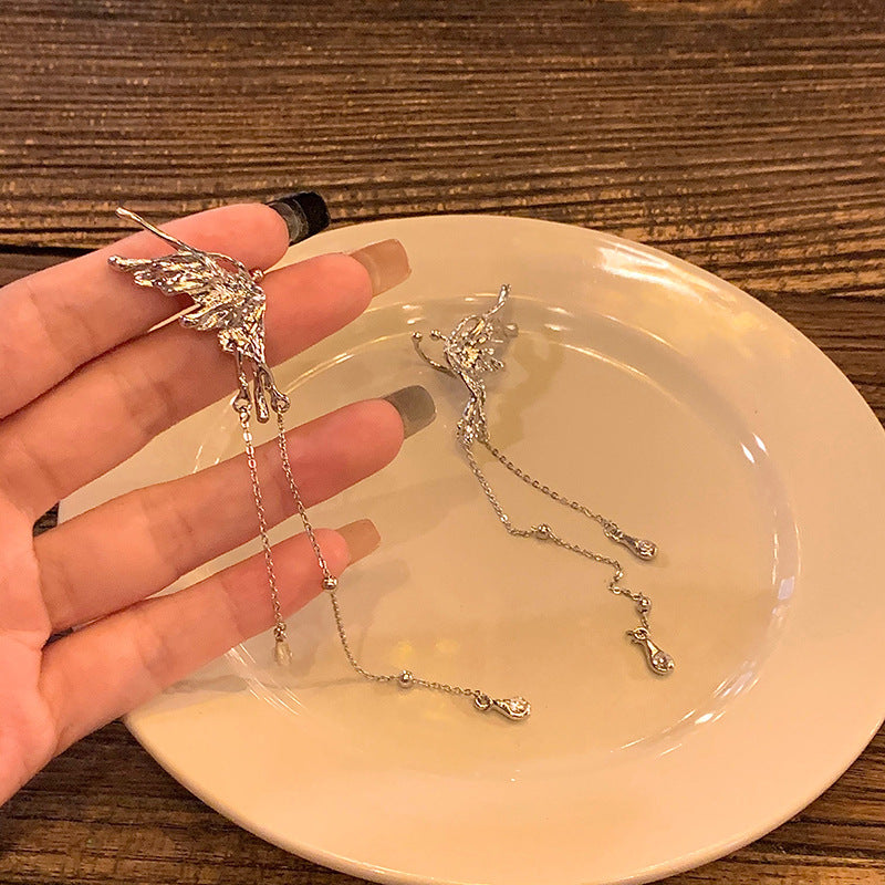 韓系小眾高級感流蘇耳環