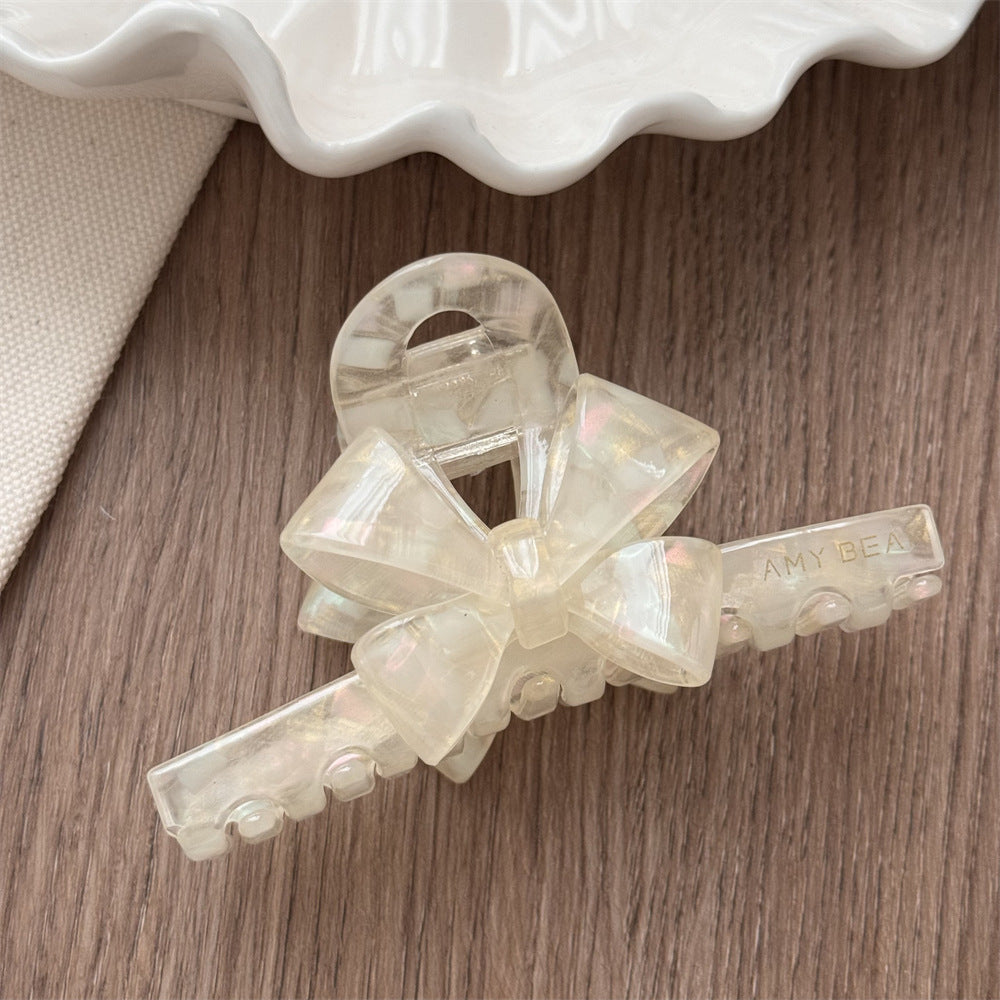 醋酸板材蝴蝶結鯊魚夾－細節特寫4｜https://igowo.tw/