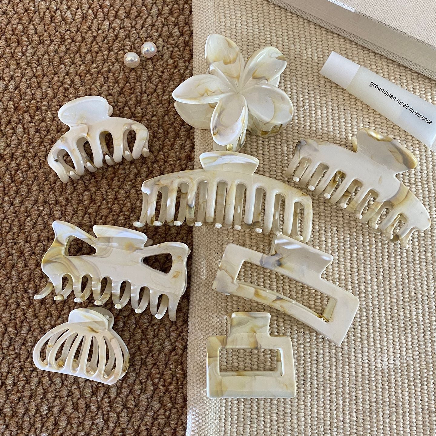 暈染復古鯊魚夾－商品主圖｜https://igowo.tw/