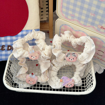 琺瑯領結小熊髮圈－商品主圖｜https://igowo.tw/