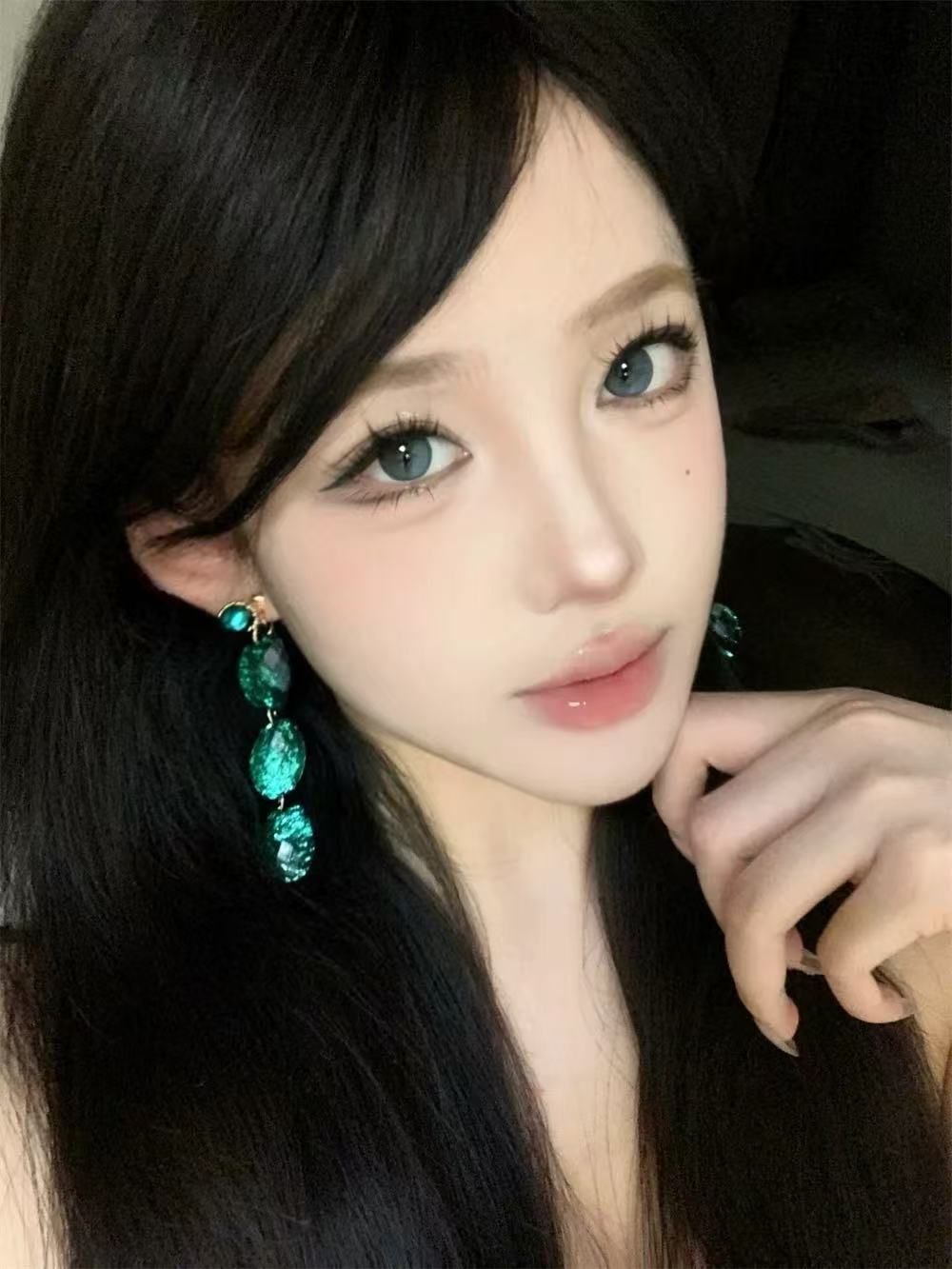 銀針鑲鉆鏤空花朵流蘇耳環女歐美時尚氣質耳釘輕奢高級感耳飾批發
