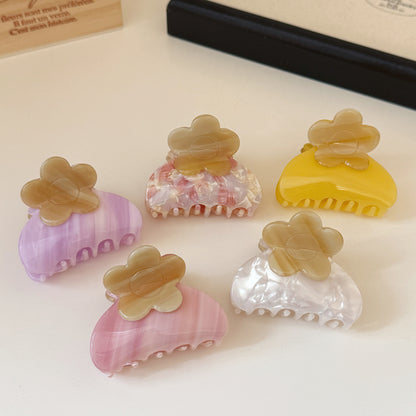 醋酸板材花朵鯊魚夾－商品主圖｜https://igowo.tw/