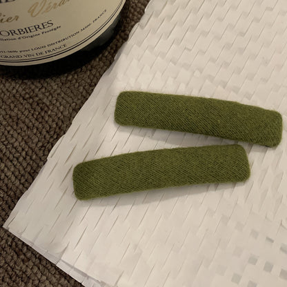 彩色絨面髮夾