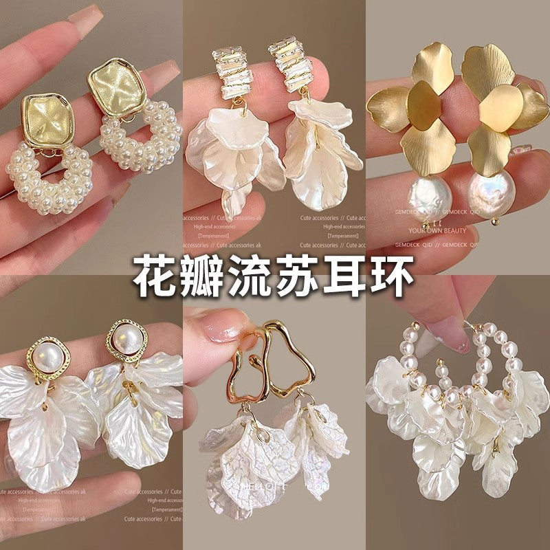 S925花朵流蘇復古耳環－商品主圖｜https://igowo.tw/