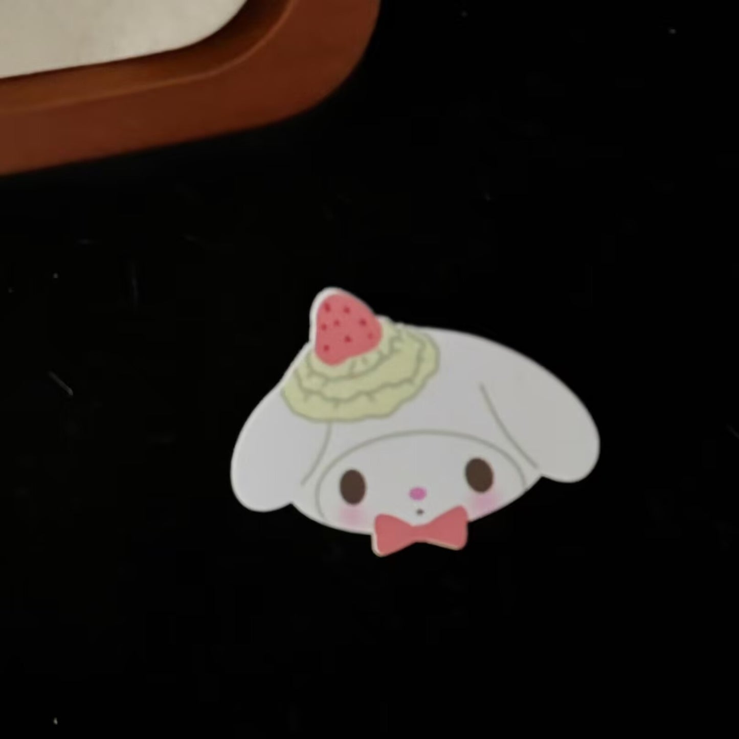 壓克力草莓貓咪髮夾