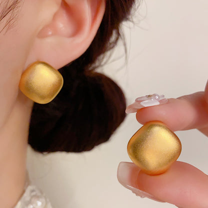 S925菱形簡約耳釘－商品主圖｜https://igowo.tw/