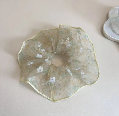 大腸圈碎花髮圈
